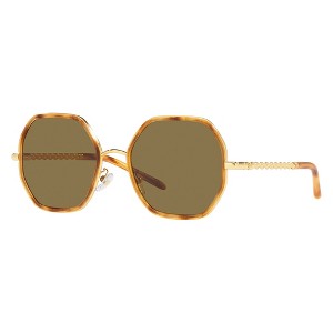 Tory Burch TY 6092 332873 Womens Geometric Sunglasses Honeywood 55mm - 1 of 3