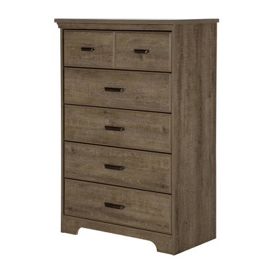 Versa 5 Drawer Chest Weathered Oak - South Shore