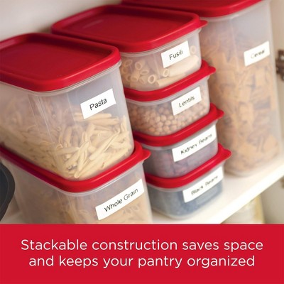 Rubbermaid Dry Food Storage Container, Kitchen Organizer w/ Flip-Top Lid, 2 Pack — фото 4