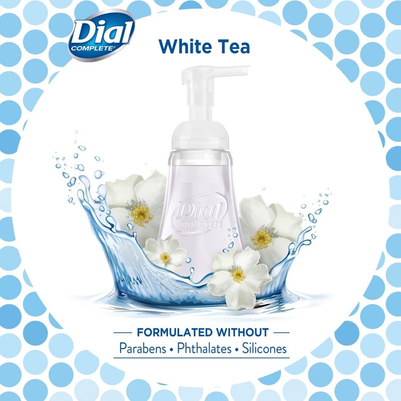 Dial Soothing White Tea Foaming Antibacterial Hand Wash - 10 fl oz, 5 of 13
