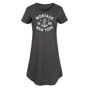 Women's - Instant Message - Montauk New York Graphic T-shirt Dress - 1 of 4