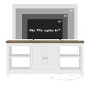 Farmhouse TV Stand for 55 Inch TV, Entertainment Center with Power Outlet & Adjustable Shelves, TV Media Console Table for Living Room - 4 of 4