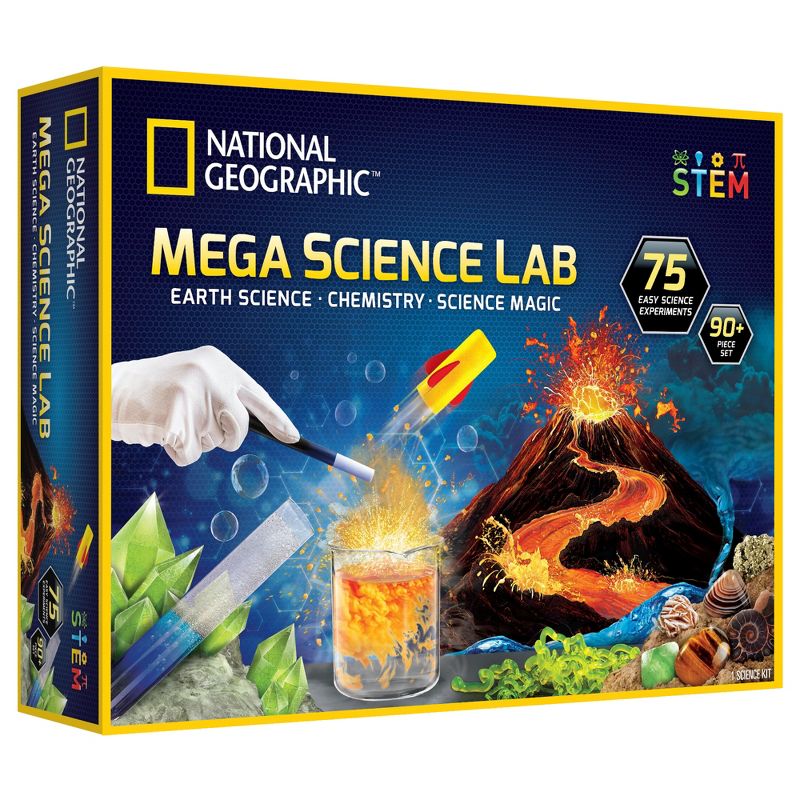 NATIONAL GEOGRAPHIC Mega Science Lab - Science Kit Bundle Pack with 75 Easy Experiments, Earth Science, Chemistry, and Science Magic Activities, 1 of 8