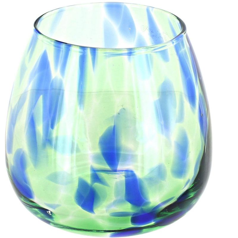 Blue Rose Polish Pottery 15-3654A Glassworks Hurricane Vase & Candle Holder, 1 of 2