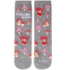 Memoi Feeling Mushy Greeting Card Crew Socks Med Gray Heather One Size - 4 of 4