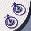 SOHI Women's Amerthyst Purple The Evil-Eye Loop Drop Earrings - 2 of 4
