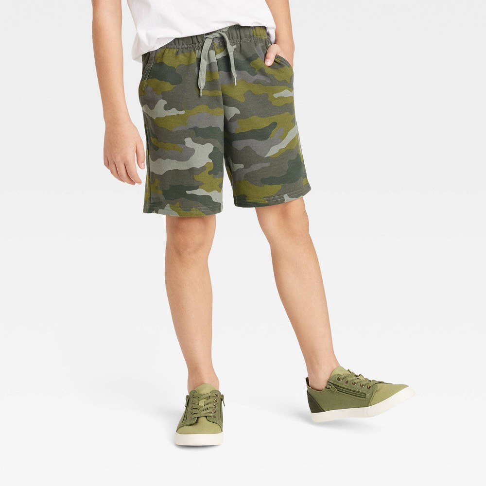 Boys' Pull-On 'At The Knee' Knit Shorts - Cat & Jack™ Olive Green L