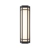 ALOADECOR H20" Modern Craftsman Style Wall Sconce in Black with Frosted Acrylic Shade Integrated LED Outdoor Wall Light with  for Garage - 3 of 4