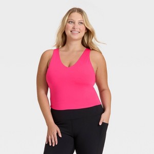 Women's Flex Light Support V-Neck Cropped Sports Bra - All In Motion™ - 1 of 3