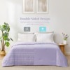 Cozy Bliss Seersucker Cooling Comforter – Lightweight Blanket Breathable & Soft Summer Bedding for Hot Sleepers - 3 of 4