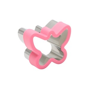 Unique Bargains Biscuit Cutter Medium Butterfly-Shaped Cookie Cutter Hand Wash Stainless Steel Plastic 2.8"x2.3"1.6" 1Pcs - 1 of 4