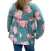 Women's Floral Babydoll Tunic Top - honeyme - 2 of 2