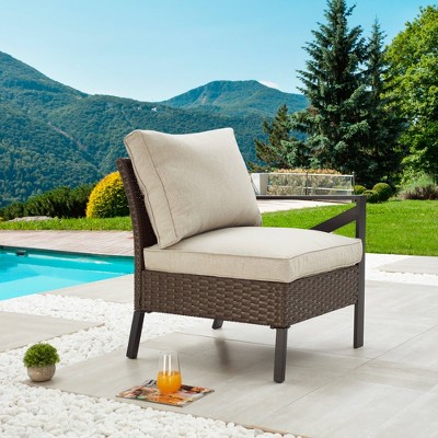 Left Arm Patio Chair - Beige - Patio Festival