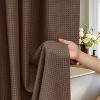 LunaLulinlk Thick Waffle Weave Shower Curtain，Coffee Brown - 4 of 4