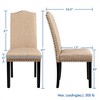Yaheetech Set of 4 Fabric Upholstered Dining Chairs with Nailhead Trim - 3 of 4
