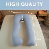 PharMeDoc Pregnancy Pillow, U-Shape Full Body Maternity Pillow, Jersey Cotton Cover - 3 of 4