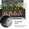 PexFix 72" x 35" Tall Wrought Iron Garden Arched Trellis with Planter Box Black Outdoor Plant Support for Climbing Flowers Vines Patio Yard Decor - 4 of 4