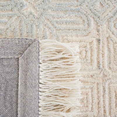 Silk Road Inspired Light Blue Hand-Tufted Wool Area Rug