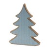 Wooden Pine Tree Set of 2 – 11.75 in Height Blue and Brown Holiday Decor By Melrose - 4 of 4