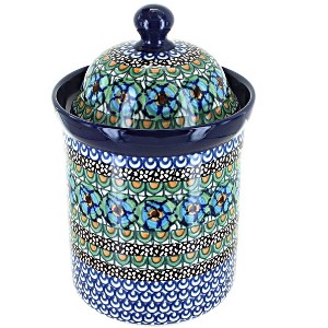 Blue Rose Polish Pottery 491 Ceramika Small Canister - 1 of 1