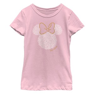 Girl's Minnie Mouse Heart Silhouette T-Shirt - 1 of 4