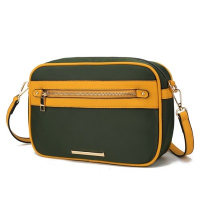 MKF Collection Jimena Vegan Leather Women’s Shoulder Bag by Mia K- Olive Mustard