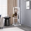 Accent Portable Garment Rack, Clothes Hanging Rack With Storage Organizer, Clothes Rack-Cuddlewood - 2 of 4