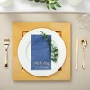 Sparkle and Bash 100 Pack Navy Blue Napkins for Wedding Reception with Gold Foil, Mr and Mrs, 3-Ply, 4 x 8 In - 2 of 4