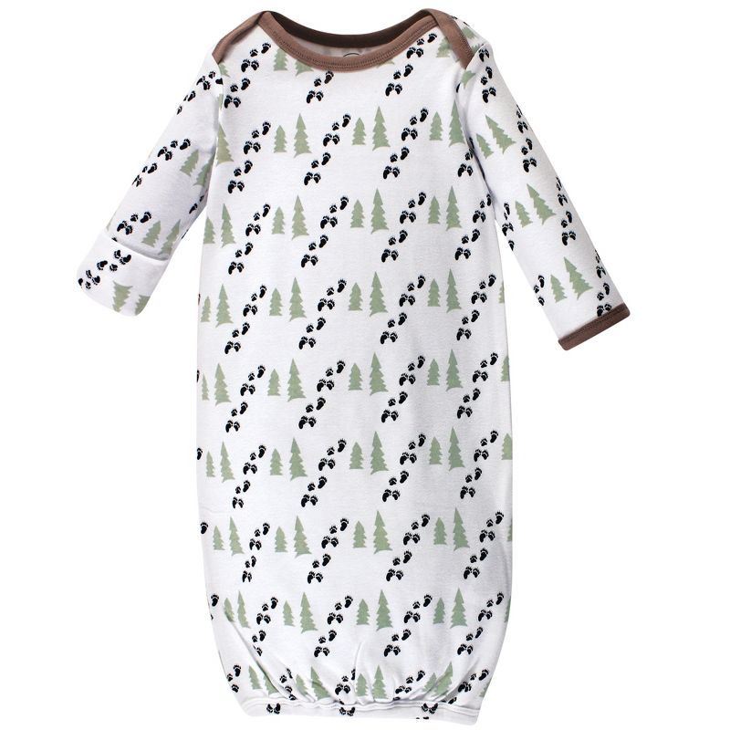 Luvable Friends Baby Boy Cotton Long-Sleeve Gowns 4pk, Happy Camper, 0-6 Months, 5 of 7