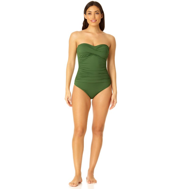 Anne Cole - Women's Twist Front Shirred One Piece Swimsuit, 4 of 9