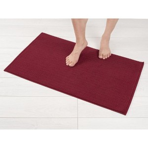 American Soft Linen 100% Cotton Turkish Bath Mat Rugs, Slip Resistant Bottom Base Bath Mats for Bathroom - 1 of 4
