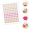 Big Dot of Happiness Last Luau - Tropical Bachelorette Party & Bridal Shower Round Candy Sticker Favors - Labels Fits Chocolate Candy (1 sheet of 108) - 2 of 4