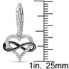 EVERLY JEWELRY |  Sterling Silver 1/10 CT Diamond TW LeverBack Earring Black Rhodium Plated - 2 of 4