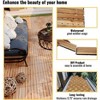 Dolonm 12"x12" Interlocking Acacia Hardwood Deck Tiles – Yellow Striped Pattern, Waterproof Outdoor Flooring for Patio, Pool & Balcony - 4 of 4