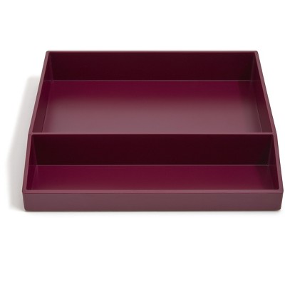 TRU RED Divided Stackable Plastic Tray Purple TR55251