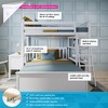 Max & Lily L-Shaped Twin over Full Bunk Bed with Bookcase and Desk - 2 of 4