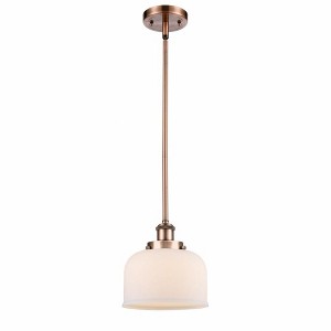 Bell - 1 Light Stem Hung Mini Pendant In Industrial Style-10 Inches Tall and 8 Inches Wide - 1 of 1