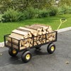 900 lbs Steel Garden Cart, Yard Utility Wagon with 10" Pneumatic Tires & Adjustable Handles, Yard Cart Utility Wheelbarrow for Backyard Farm - 4 of 4