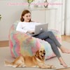 Bean Bag Chair Foam Filled Soft Fluffy Sofa Chair, Adults Beanbag Sofa Couch, Fun Colors Indoor Lazy Sofa for Lounging Reading Gaming - 3 of 4