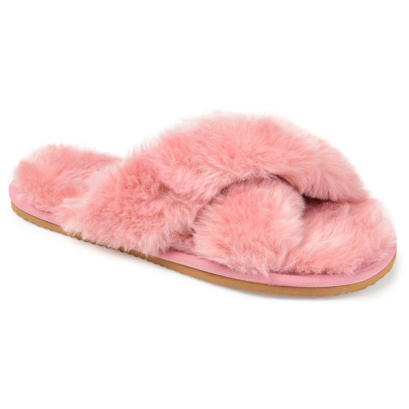 Journee Collection Womens Winkk Comfort Insole Slip On Slide Open Toe Slippers, 1 of 12