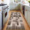 Geometric Hallway Rugs 2x6 Non-Slip Runner Rugs, Non-Shedding Plaid Indoor Carpet, Stain-Resistant Ultra-Thin Floor Carpet Mats for Bedroom - 3 of 4