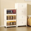 KTMBDW 3/4/5 Tier Stackable Plastic Storage Bins with Wheels,Closet Organizers and Foldable Storage Containers,Organization Boxes for Home,Pantry,Dorm - 2 of 4