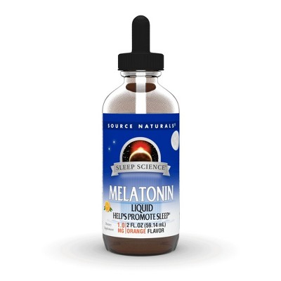 Sleep Science Melatonin Liquid Sublingual-Orange by Source Naturals, Inc.  -  2 oz Liquid