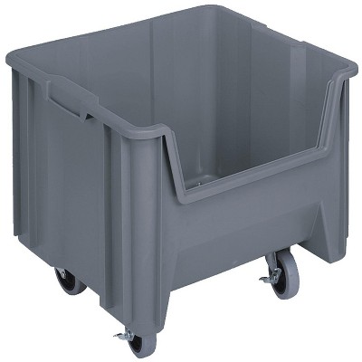 Quantum Storage Systems Mobile Container, Stacking, 17-1/2" X 16-1/2" X 15-1/2", Injection Molded High Density