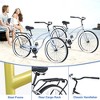 CAVINAS 26 Inch Steel Single Speed Bike with Leather Saddle and Grip,Cruiser Bicycle with Rear Coaster Brakes for Garden & Outdoor,Silver+Gray - 4 of 4