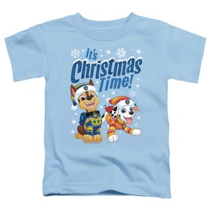 Toddler Boys' Paw Patrol Chase And Marshall Christmas Time T-Shirt - 1 of 4