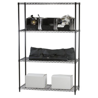 Shelving.com Black Wire Shelving with 4 Tier Shelves -