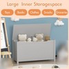 Wooden Toy Chest, Large Closet Organizer with Safety Hinged Lid, Storage Bench Shoe Bench for Entryway, Bedroom, Living Room - 3 of 4
