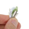 Unique Bargains Sweet Forest Camellia Hair Clip Green White 2 Pcs - 4 of 4