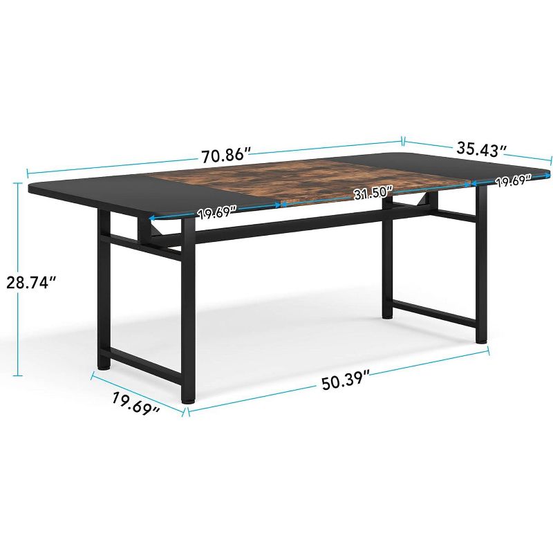 Tribesigns Rectangular Meeting Room Table, 6FT Conference Desk, 5 of 6